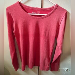 Zyia long sleeve light red athletic top, M